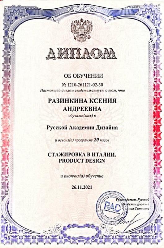 Изображение диплом №1210-261121-02-30 | Студия «Razinkina-design»