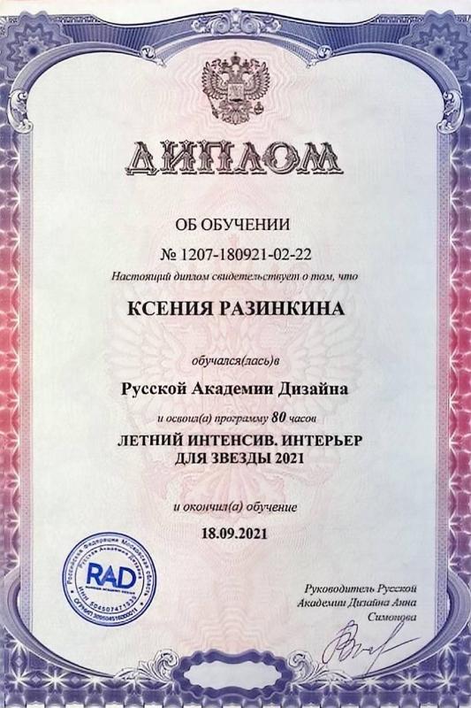 Изображение диплом № 1207-180921-02-22 | Студия «Razinkina-design»
